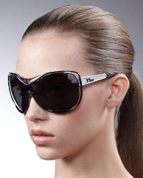 dior sunglasses shield|Christian Dior Sunglasses Shield Oversized Rimless Ski Silver.